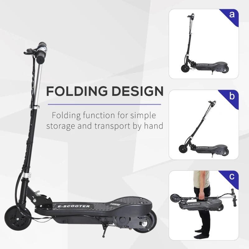 HOMCOM Folding Electric Kids Scooter Ride on Age 7-14, Red, Black and Blue