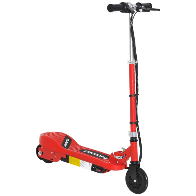 HOMCOM Folding Electric Kids Scooter Ride on Age 7-14, Red, Black and Blue