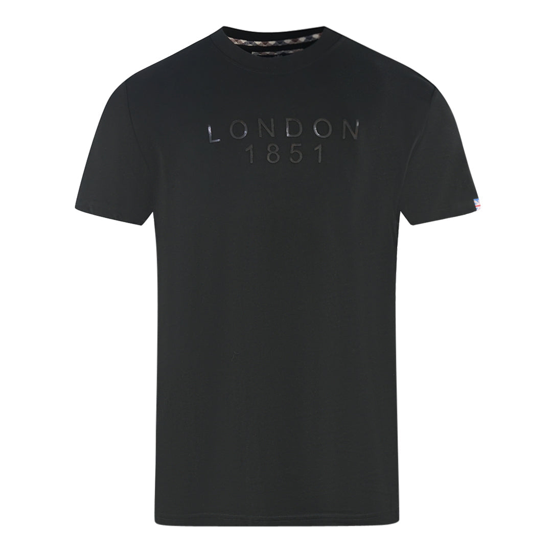 Aquascutum Mens T Shirt Black
