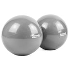 Green/ grey Weighted Toning Balls - 2x 0.5kg - 1.5kg