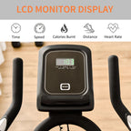 HOMCOM Indoor Cycling Exercise Bike Quiet Drive, 15KG Flywheel
