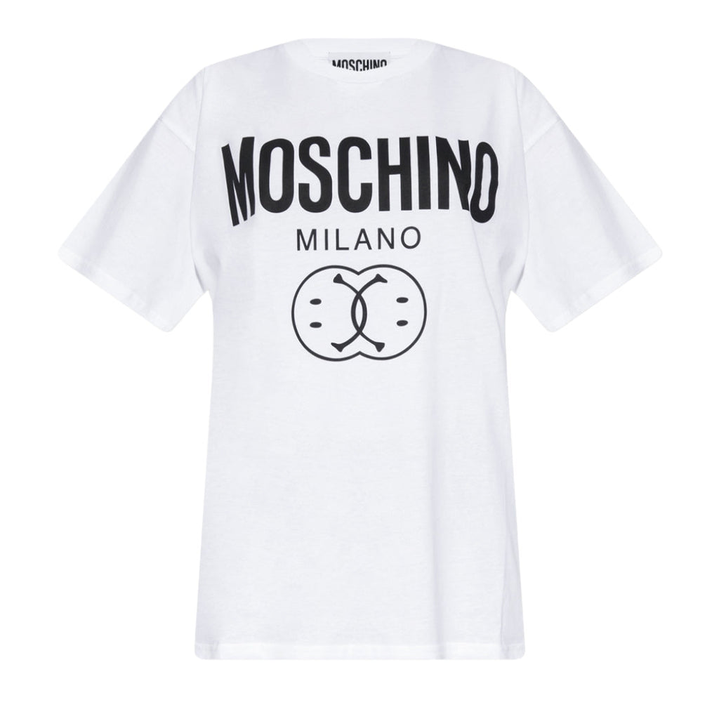 Moschino Double Smiley White Oversize T-Shirt 2001
