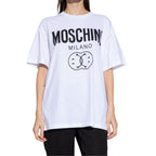 Moschino Double Smiley White Oversize T-Shirt 2001