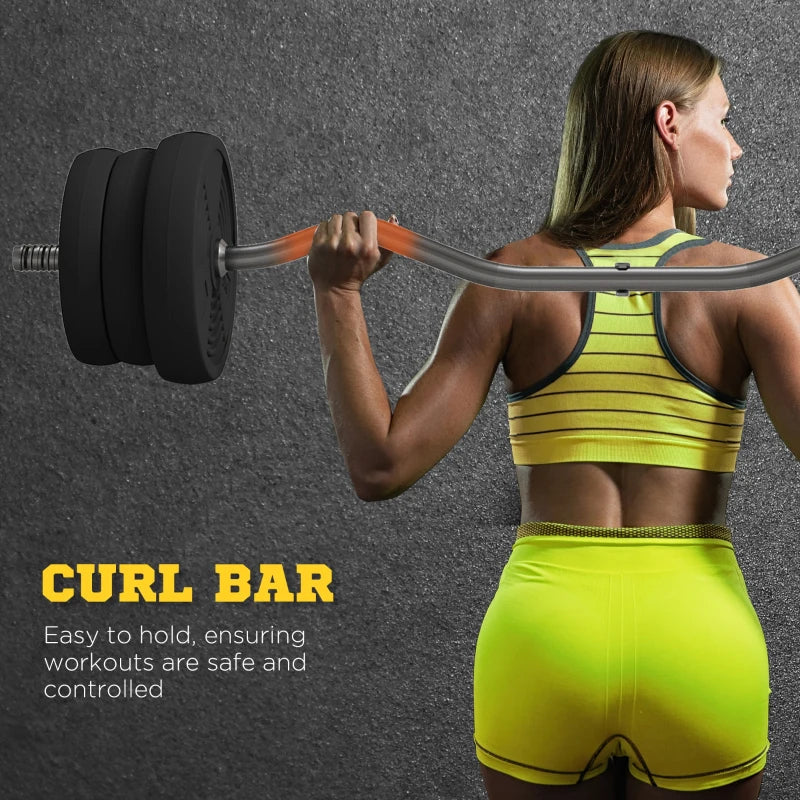 SPORTNOW 25kg Barbell Set