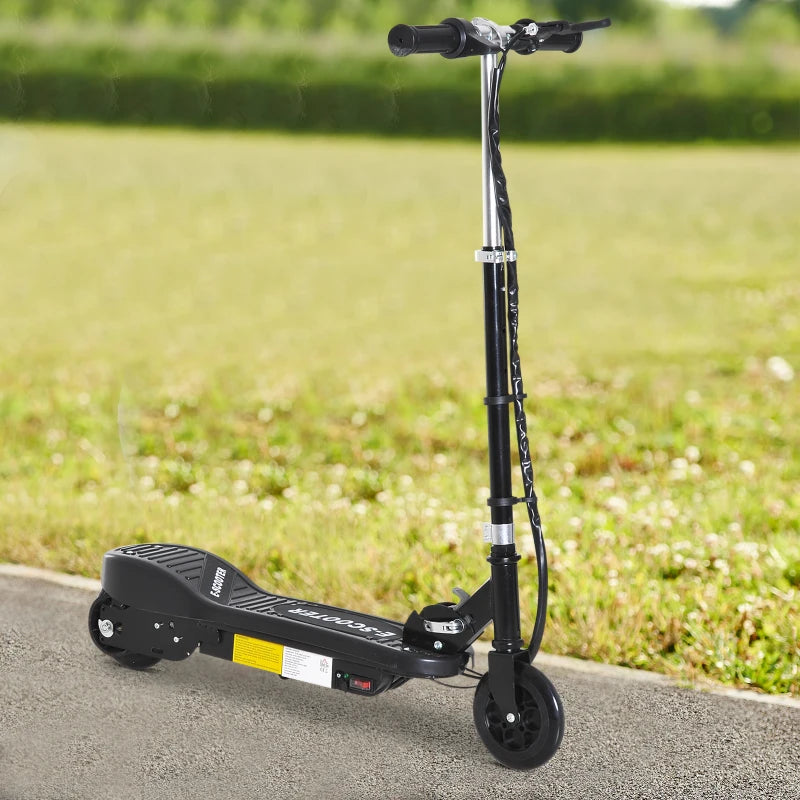 HOMCOM Folding Electric Kids Scooter Ride on Age 7-14, Red, Black and Blue