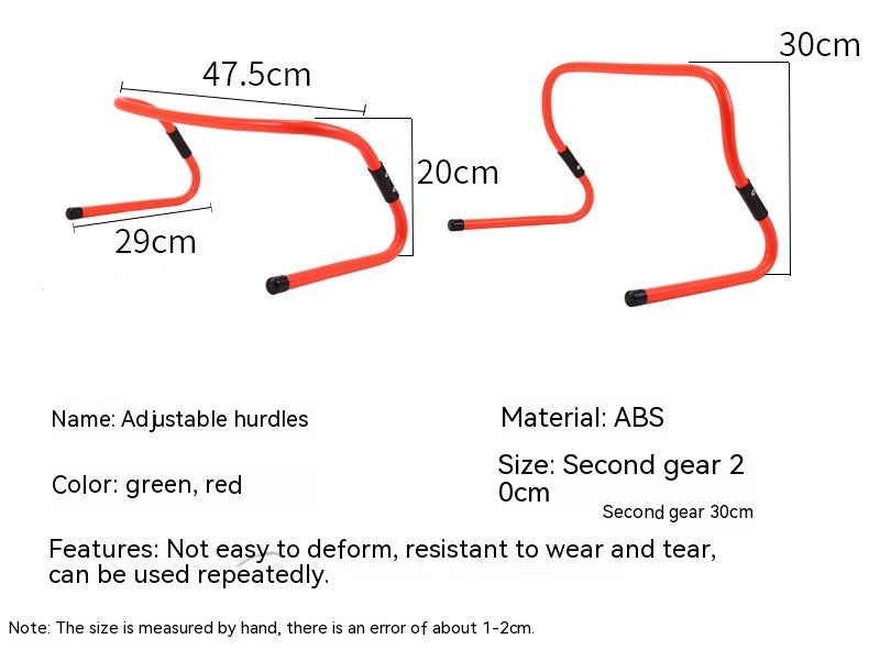 Football Adjustable Height Folding Hurdle