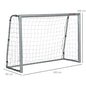 SPORTNOW 6ft x 2ft, 8 x 5ft and 10ft x 6.5ft Football Goals