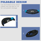 HOMCOM 40" Foldable Mini Fitness Trampoline, with Adjustable Foam Handle