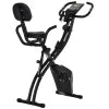 HOMCOM 2-in-1 Foldable Exercise Bike with Pulse Sensor LCD Display,