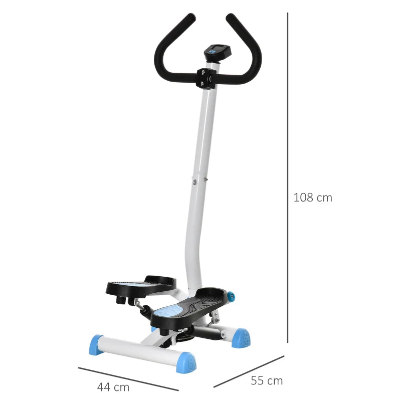 HOMCOM Twister Stepper Height Adjustable Step Machine, with LCD Screen