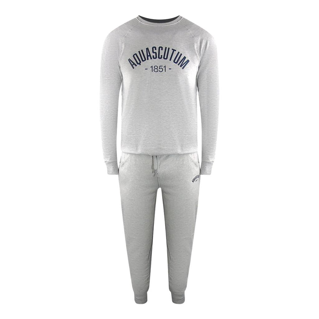 Aquascutum  Grey Crewneck And Track Pants Set Male