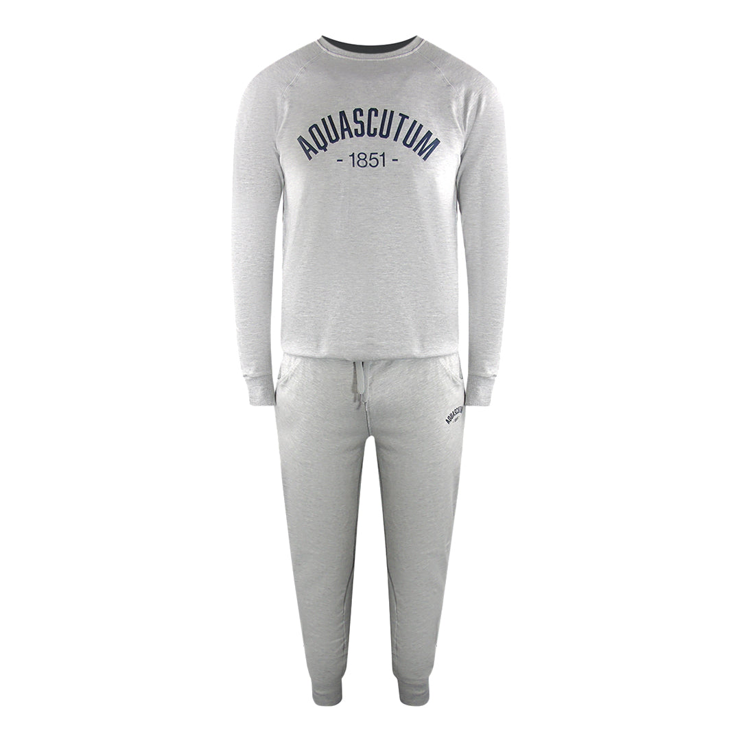 Aquascutum  Grey Crewneck And Track Pants Set Male