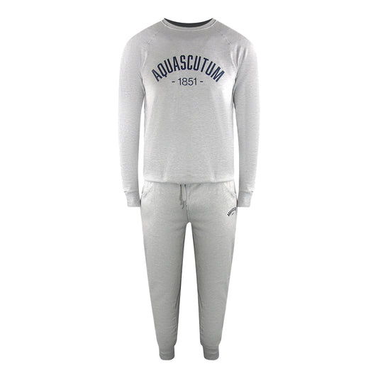 Aquascutum  Grey Crewneck And Track Pants Set Male