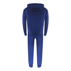 Aquascutum Navy Blue Zip Hoodie And Track Pants Set Male