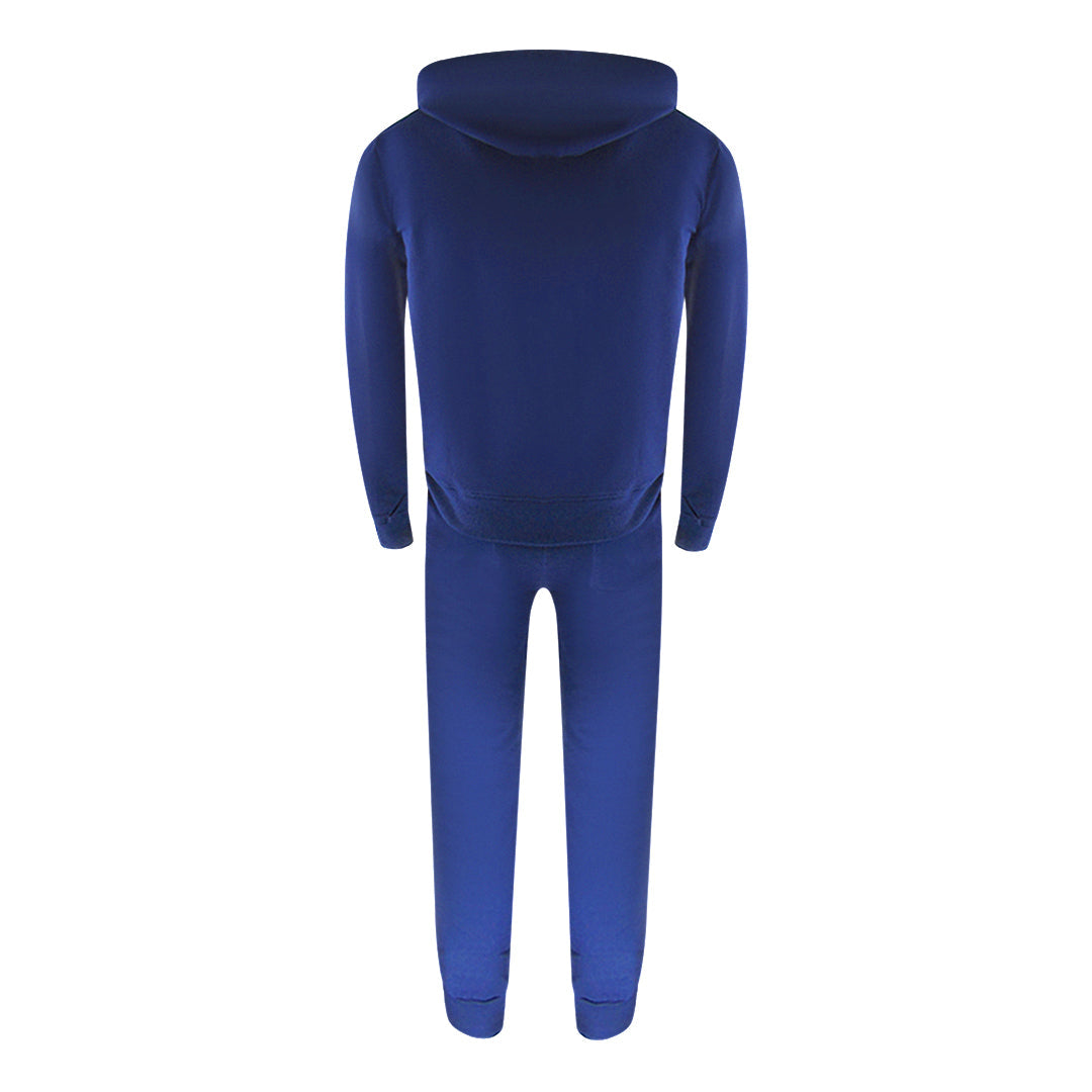 Aquascutum Navy Blue Zip Hoodie And Track Pants Set Male