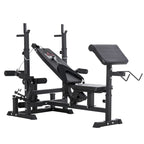 HOMCOM Multi-Exercise Full-Body Weight Rack with Bench Press