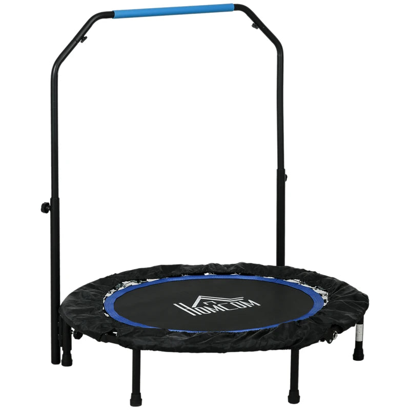HOMCOM 40" Foldable Mini Fitness Trampoline, with Adjustable Foam Handle