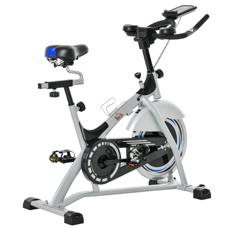 HOMCOM Indoor Cycling Exercise Bike Quiet Drive, 15KG Flywheel