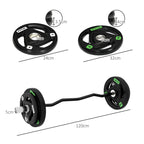 SPORTNOW Olympic EZ Curl Bar with 30kg and 50g Weight