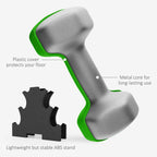 SPORTNOW 2 x 1kg, 2 x 2kg, 2 x 3kg Dumbbells Set with Dumbbell Rack