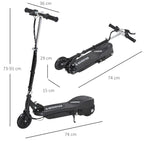 HOMCOM Folding Electric Kids Scooter Ride on Age 7-14, Red, Black and Blue