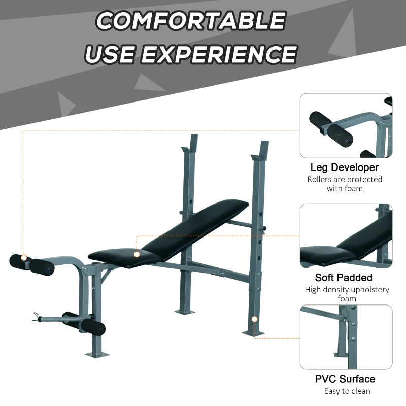 HOMCOM 4-Levels Adjustable Weight Bench