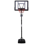 HOMCOM 1.55-2.1m Basketball Hoop and Stand with Fillable Base, Wheels
