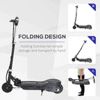 HOMCOM Folding Electric Kids Scooter Ride on Age 7-14, Red, Black and Blue