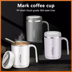 500ML Carry Mug Lid Thermal Mug with Straw