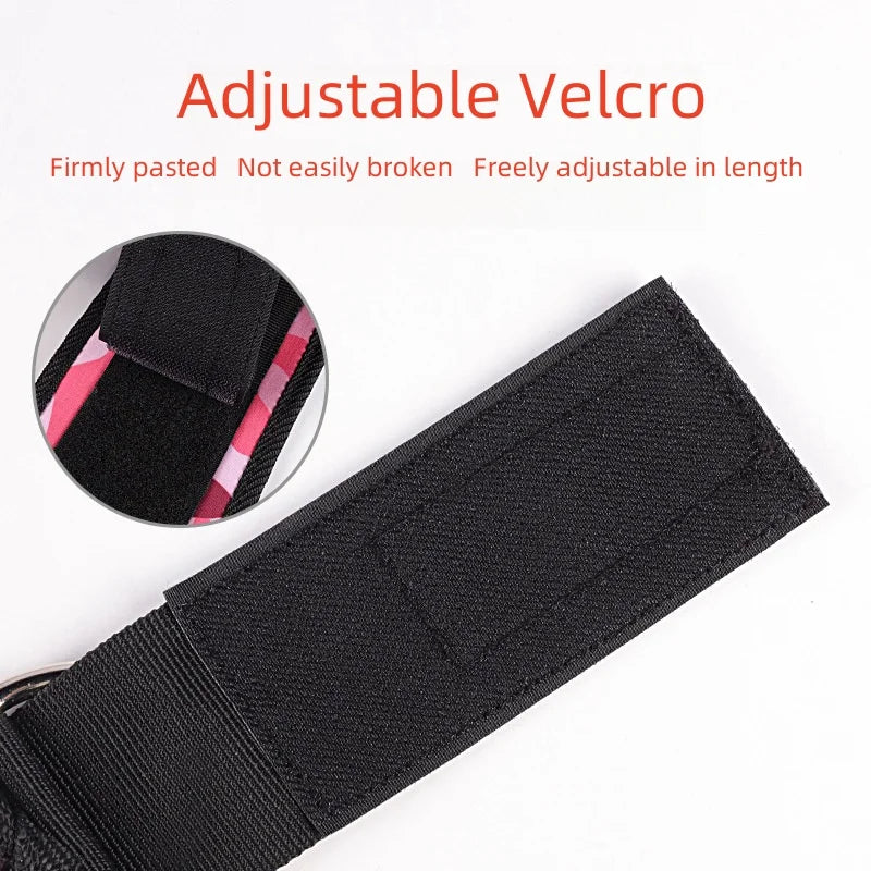 Fitness Ankle Straps Adjustable D-Ring Support Cuffs