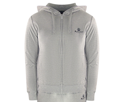 Aquascutum Grey Zip Hoodie And Track Pants Set Male