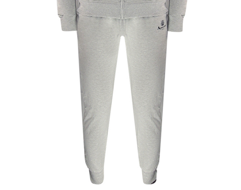 Aquascutum Grey Zip Hoodie And Track Pants Set Male