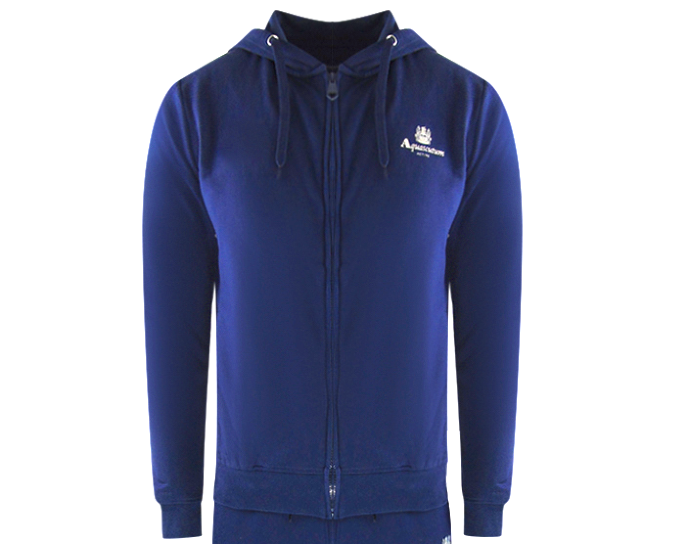 Aquascutum Navy Blue Zip Hoodie And Track Pants Set Male