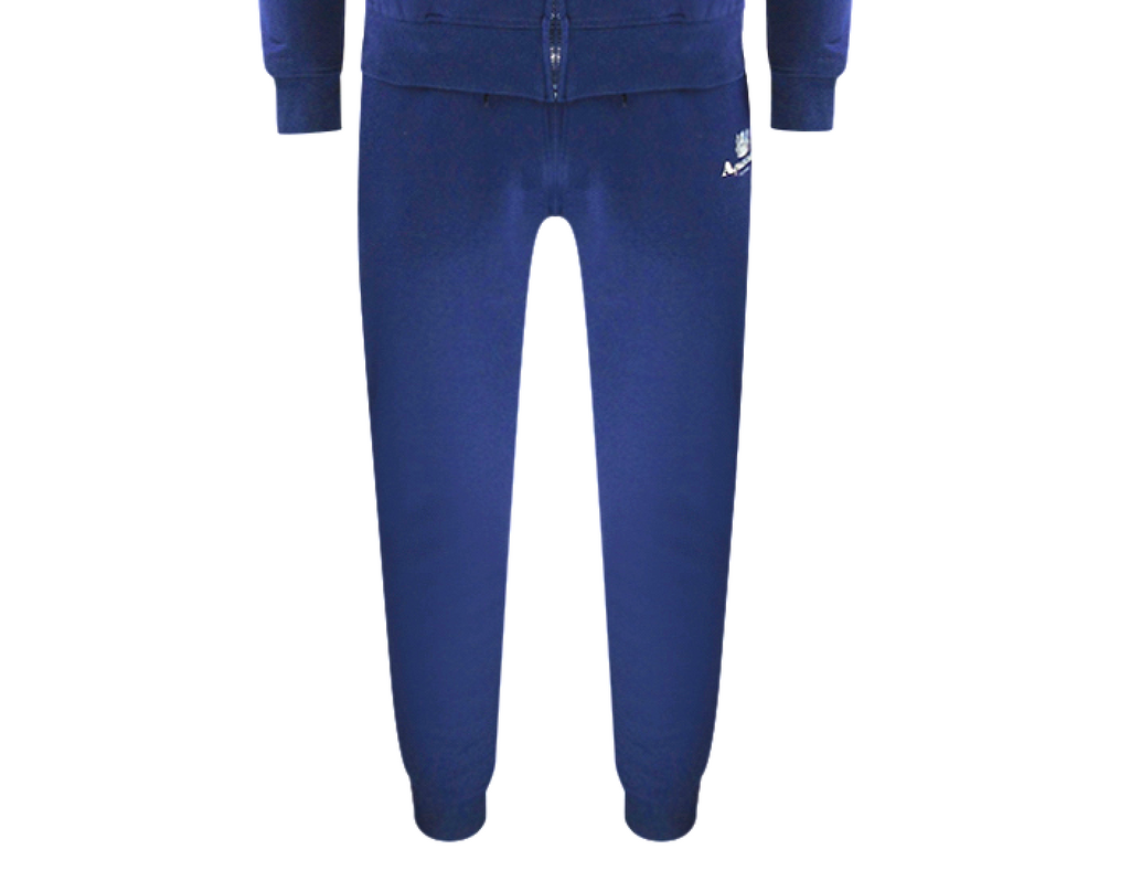 Aquascutum Navy Blue Zip Hoodie And Track Pants Set Male