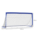HOMCOM Set of 2 Football Goal Net 6 x 3 ft Foldable
