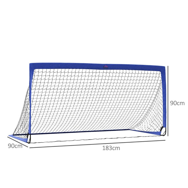 HOMCOM Set of 2 Football Goal Net 6 x 3 ft Foldable
