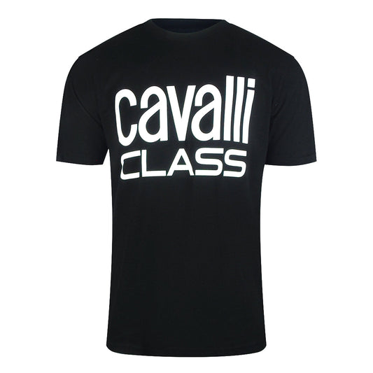 Cavalli Class Bold Brand Black T-Shirt