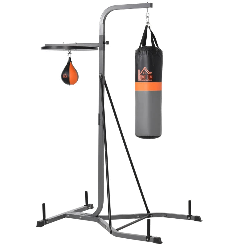 HOMCOM Freestanding Boxing Punch Bag & Speed Ball Station
