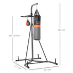 HOMCOM Freestanding Boxing Punch Bag & Speed Ball Station