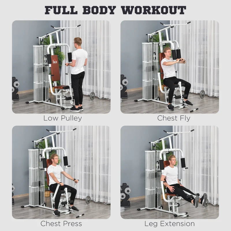 HOMCOM Multifunction Home Gym in Black or White
