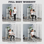 HOMCOM Multifunction Home Gym in Black or White