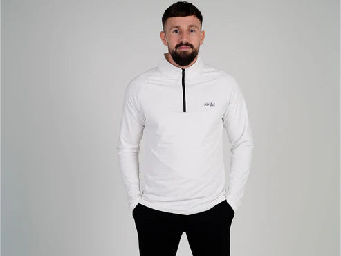 Long Sleeve 1/4 Zip Black Golf Top