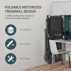 HOMCOM 2.5HP 14Km/h Manual Incline Electric Running Machine with MP3 and USB