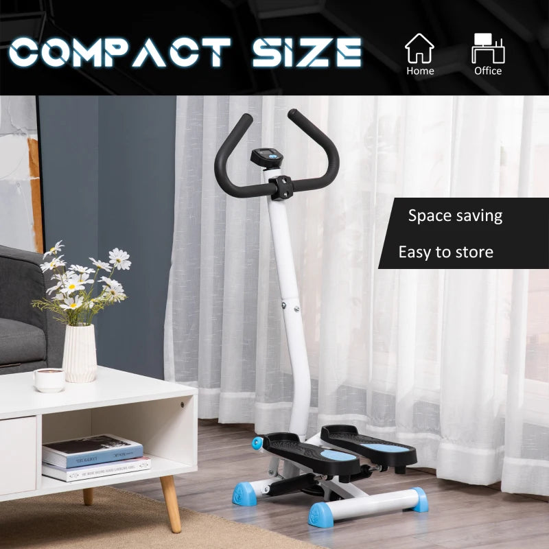 HOMCOM Twister Stepper Height Adjustable Step Machine, with LCD Screen