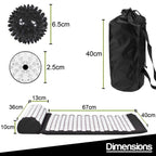 Acupressure Mat, Pillow and Ball Set - Black