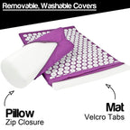 Acupressure Mat, Pillow and Ball Set - Purple