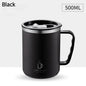 500ML Carry Mug Lid Thermal Mug with Straw