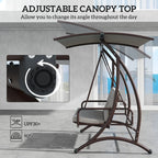 Outsunny Convertible Three-Seater Swing Bed