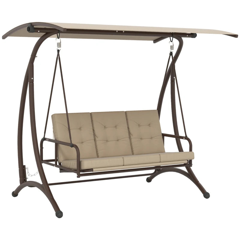 Outsunny Convertible Three-Seater Swing Bed