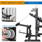 HOMCOM Multi-Exercise Full-Body Weight Rack with Bench Press